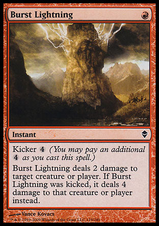 Burst Lightning (Zendikar) Light Play