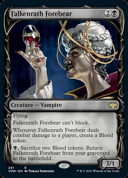 Falkenrath Forebear (Showcase) (Innistrad: Crimson Vow) Light Play Foil