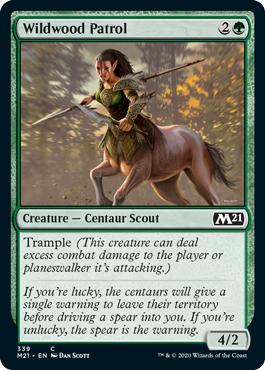 Wildwood Patrol (Magic 2021 Core Set) Light Play