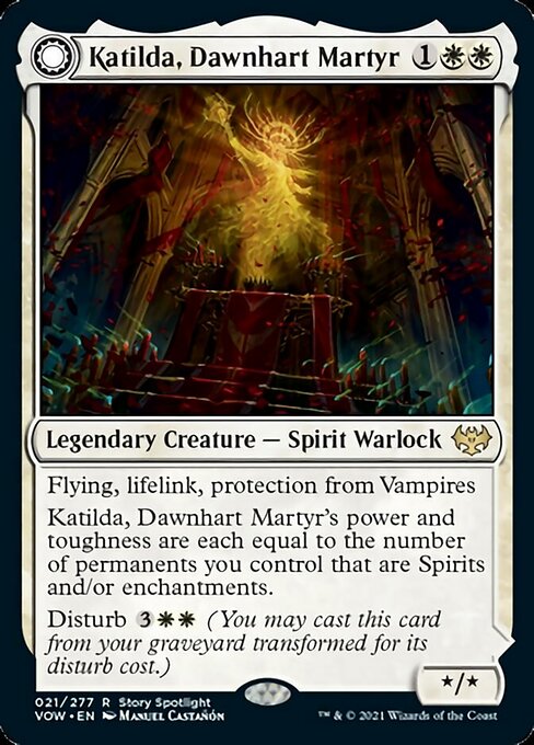 Katilda, Dawnhart Martyr / Katilda's Rising Dawn (Innistrad: Crimson Vow) Near Mint Foil