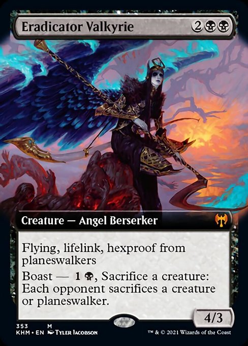Eradicator Valkyrie (Extended Art) (Kaldheim) Light Play Foil