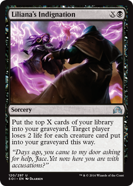 Liliana's Indignation (Shadows Over Innistrad) Medium Play