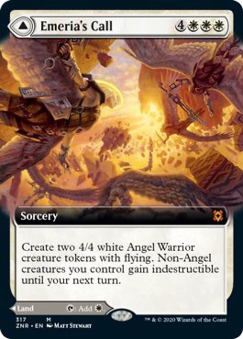 Emeria's Call / Emeria Shattered Skyclave (Extended Art) (Zendikar Rising) Near Mint Foil