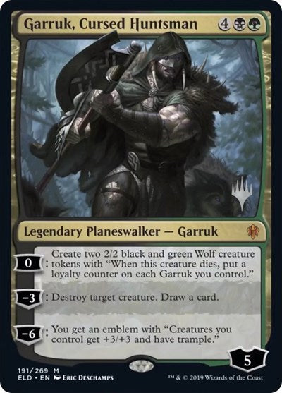 Garruk, Cursed Huntsman (Promo Pack: Throne of Eldraine) Light Play