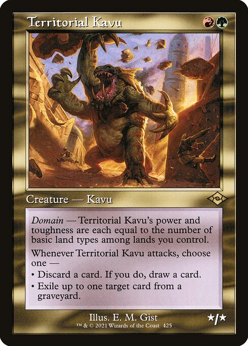 Territorial Kavu (Retro Frame) (Foil Etched) (Modern Horizons 2) Near Mint Foil