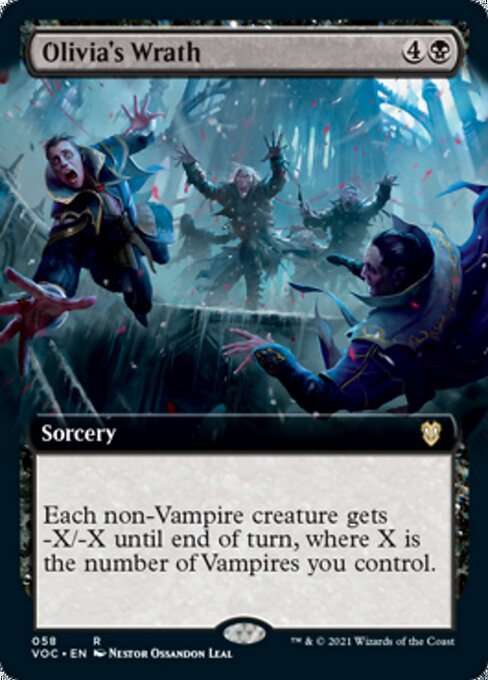 Olivia's Wrath (Extended Art) (Commander 2021 Crimson Vow) Near Mint
