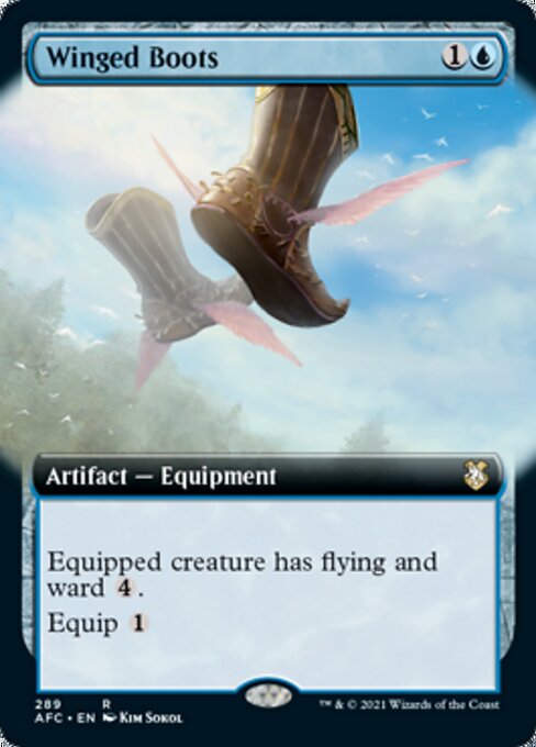 Winged Boots (Extended Art) (Commander 2021 Forgotten Realms) Near Mint