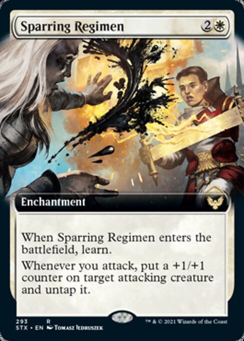 Sparring Regimen (Extended Art) (Strixhaven) Light Play