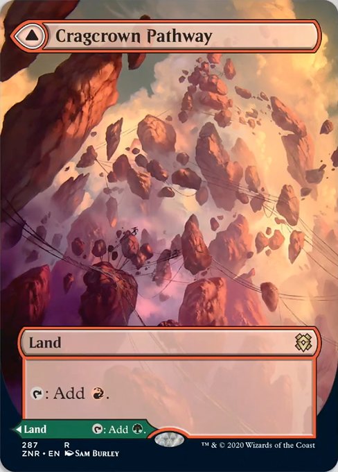 Cragcrown Pathway / Timbercrown Pathway (Borderless) (Zendikar Rising) Near Mint