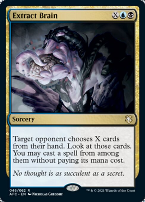 Extract Brain (Commander 2021 Forgotten Realms) Light Play