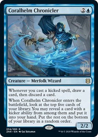 Coralhelm Chronicler (Promo Pack: Zendikar Rising) Light Play
