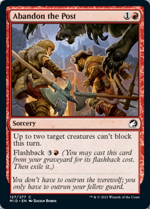 Abandon the Post (Innistrad: Midnight Hunt) Light Play