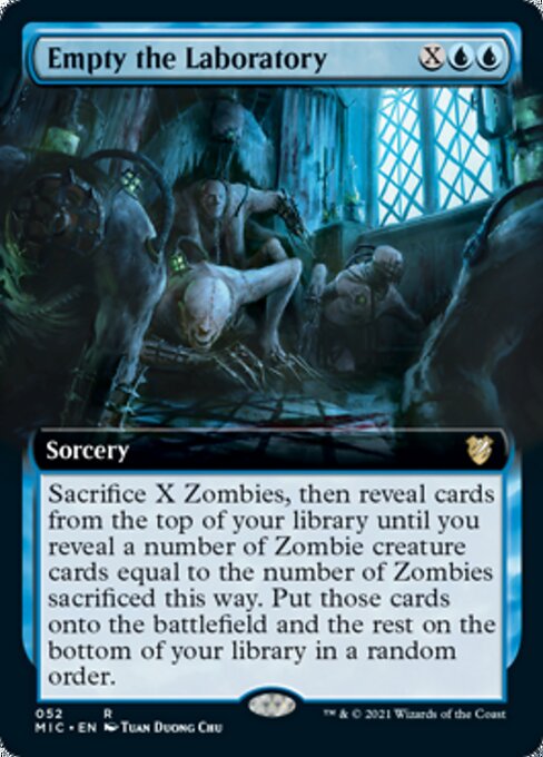 Empty the Laboratory (Extended Art) (Commander 2021 Midnight Hunt) Light Play
