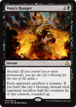 Vona's Hunger (Rivals of Ixalan) Light Play Foil