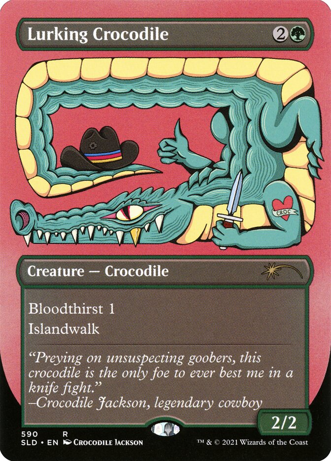 Lurking Crocodile (Foil Etched) (Secret Lair) Near Mint Foil