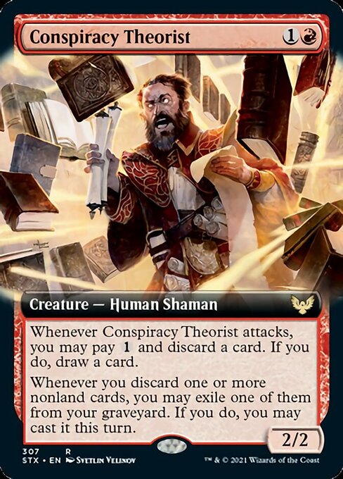 Conspiracy Theorist (Extended Art) (Strixhaven) Light Play