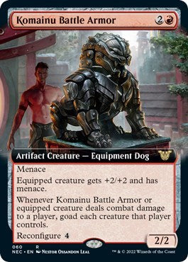 Komainu Battle Armor (Extended Art) (Commander: Kamigawa: Neon Dynasty) Near Mint