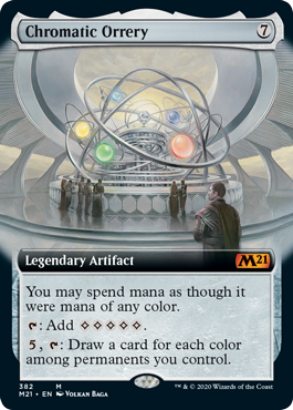 Chromatic Orrery (Extended Art) (Magic 2021 Core Set) Light Play