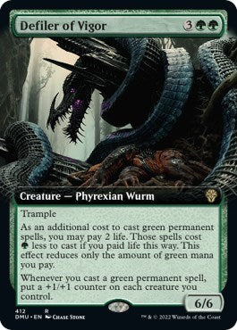 Defiler of Vigor (Extended Art) (Dominaria United) Light Play Foil