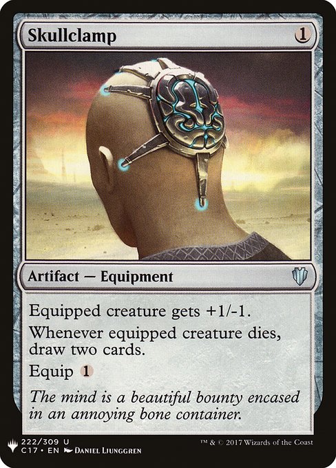 Skullclamp (Commander Art) (Mystery Booster) Medium Play