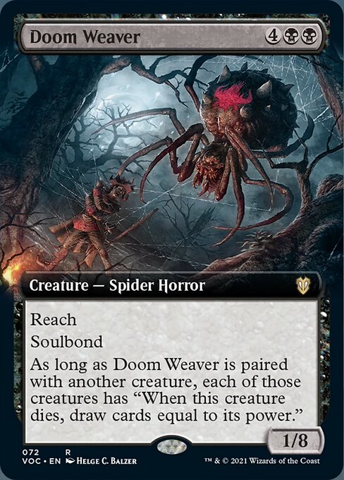 Doom Weaver (Extended Art) (Commander 2021 Crimson Vow) Near Mint