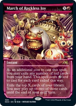 March of Reckless Joy (Showcase) (Kamigawa: Neon Dynasty) Near Mint