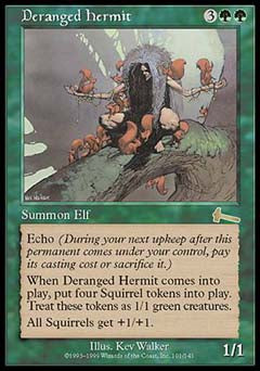Deranged Hermit (Urza's Legacy) Light Play Foil