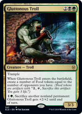 Gluttonous Troll (Throne of Eldraine) Medium Play