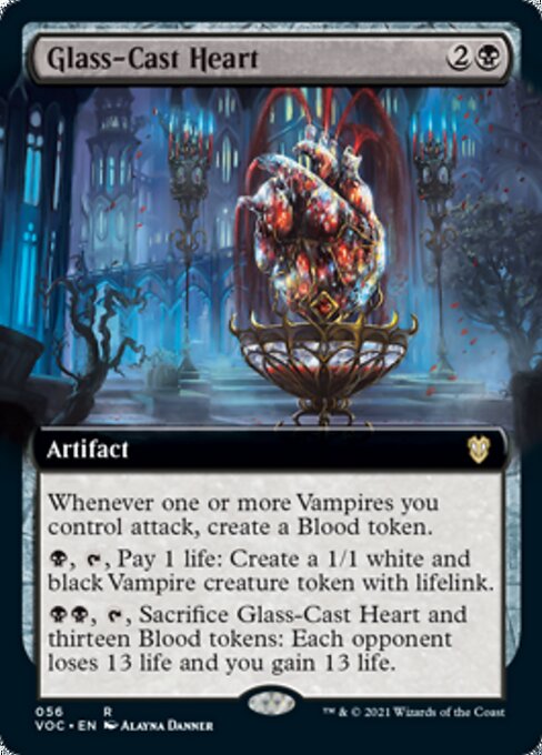 Glass-Cast Heart (Extended Art) (Commander 2021 Crimson Vow) Near Mint