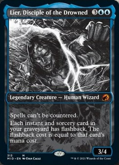 Lier, Disciple of the Drowned (Showcase) (Innistrad: Midnight Hunt) Heavy Play