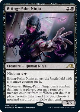 Biting-Palm Ninja (Kamigawa: Neon Dynasty) Near Mint Foil