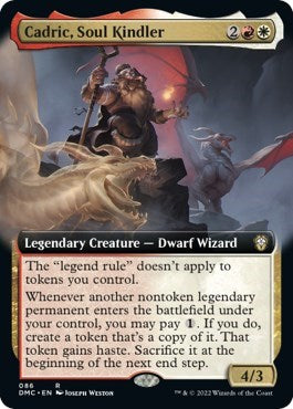 Cadric, Soul Kindler (Extended Art) (Commander: Dominaria United) Light Play