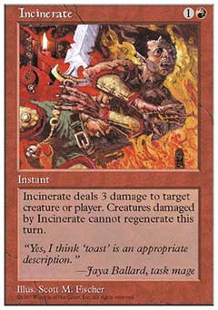 Incinerate (5th Edition) Medium Play