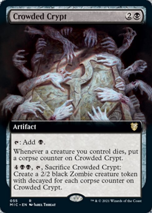 Crowded Crypt (Extended Art) (Commander 2021 Midnight Hunt) Near Mint