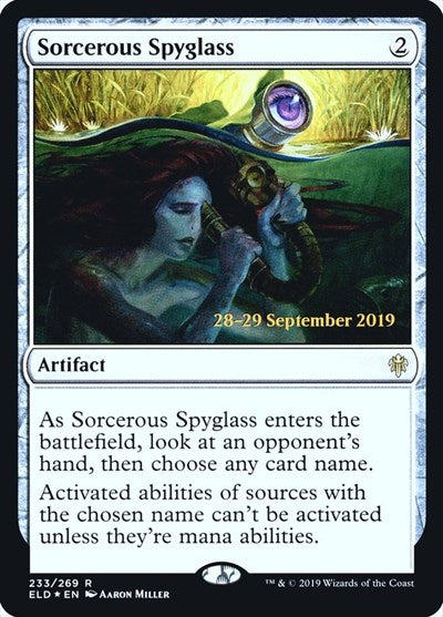 Sorcerous Spyglass (ELD) (Promos: Prerelease Cards) Light Play Foil