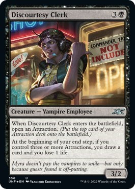 Discourtesy Clerk (Galaxy Foil) (Unfinity) Near Mint Foil