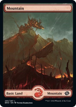 Mountain (285) - Full Art (The Brothers' War) Light Play Foil