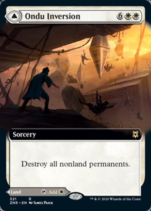Ondu Inversion / Ondu Skyruins (Extended Art) (Zendikar Rising) Near Mint Foil