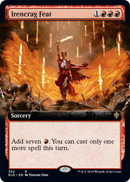 Irencrag Feat (Extended Art) (Throne of Eldraine) Light Play