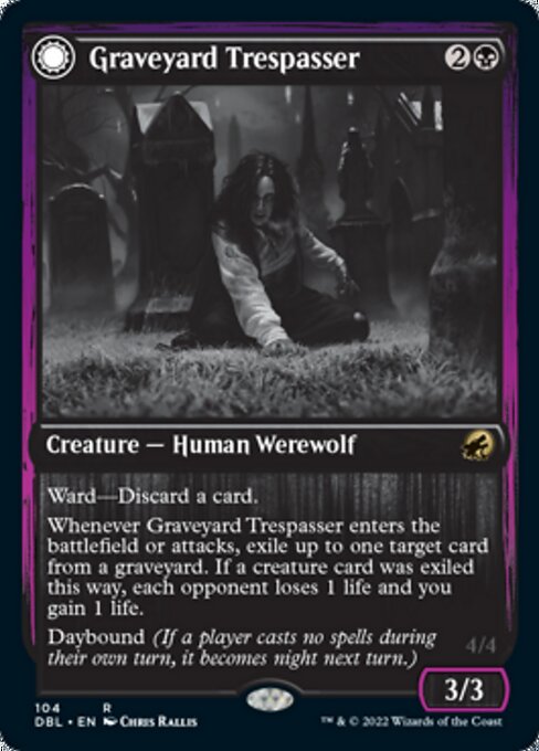 Graveyard Trespasser / Graveyard Glutton (Innistrad: Double Feature) Near Mint Foil