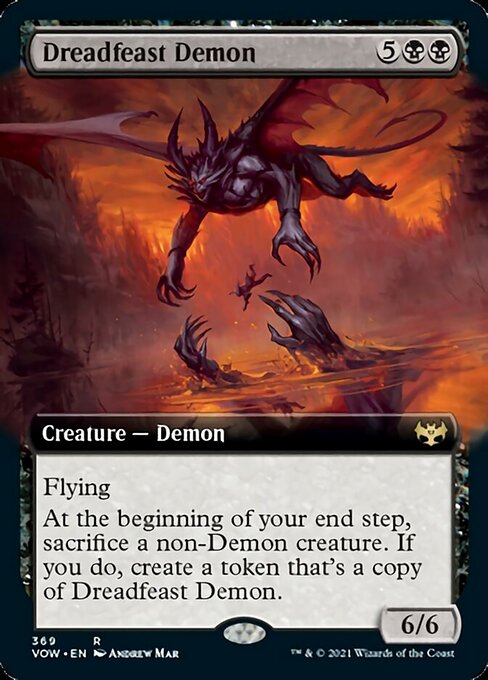Dreadfeast Demon (Extended Art) (Innistrad: Crimson Vow) Light Play Foil