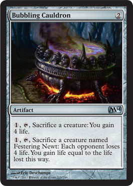 Bubbling Cauldron (Magic 2014 Core Set) Light Play Foil