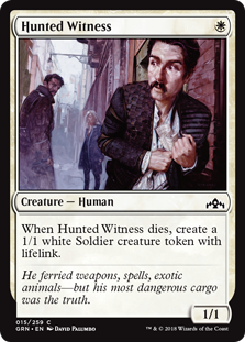 Hunted Witness (Guilds of Ravnica) Light Play