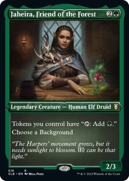 Jaheira, Friend of the Forest (Etched Foil) (Commander Legends: Battle for Baldur's Gate) Light Play Foil