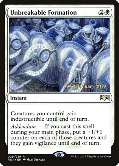 Unbreakable Formation (Promos: Prerelease Cards) Near Mint Foil