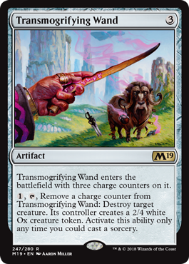 Transmogrifying Wand (Magic 2019 Core Set) Light Play