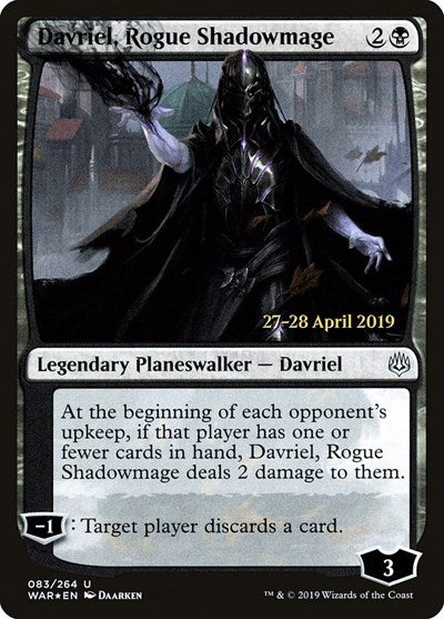 Davriel, Rogue Shadowmage (Promos: Prerelease Cards) Light Play Foil