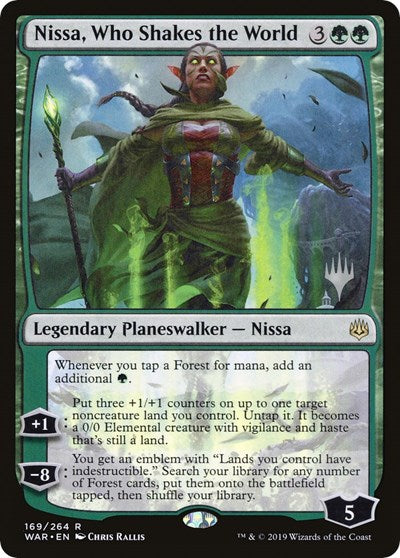 Nissa, Who Shakes the World (Promo Pack: Throne of Eldraine) Near Mint