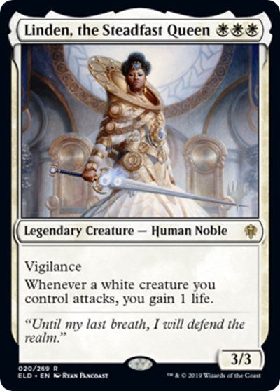 Linden, the Steadfast Queen (Promo Pack: Throne of Eldraine) Light Play
