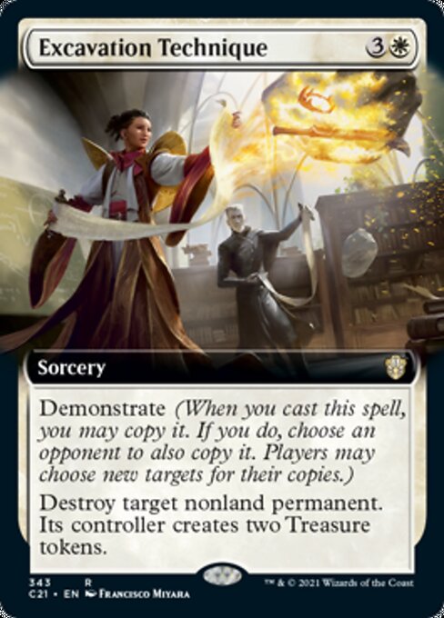 Excavation Technique (Extended Art) (Commander 2021 Strixhaven) Light Play